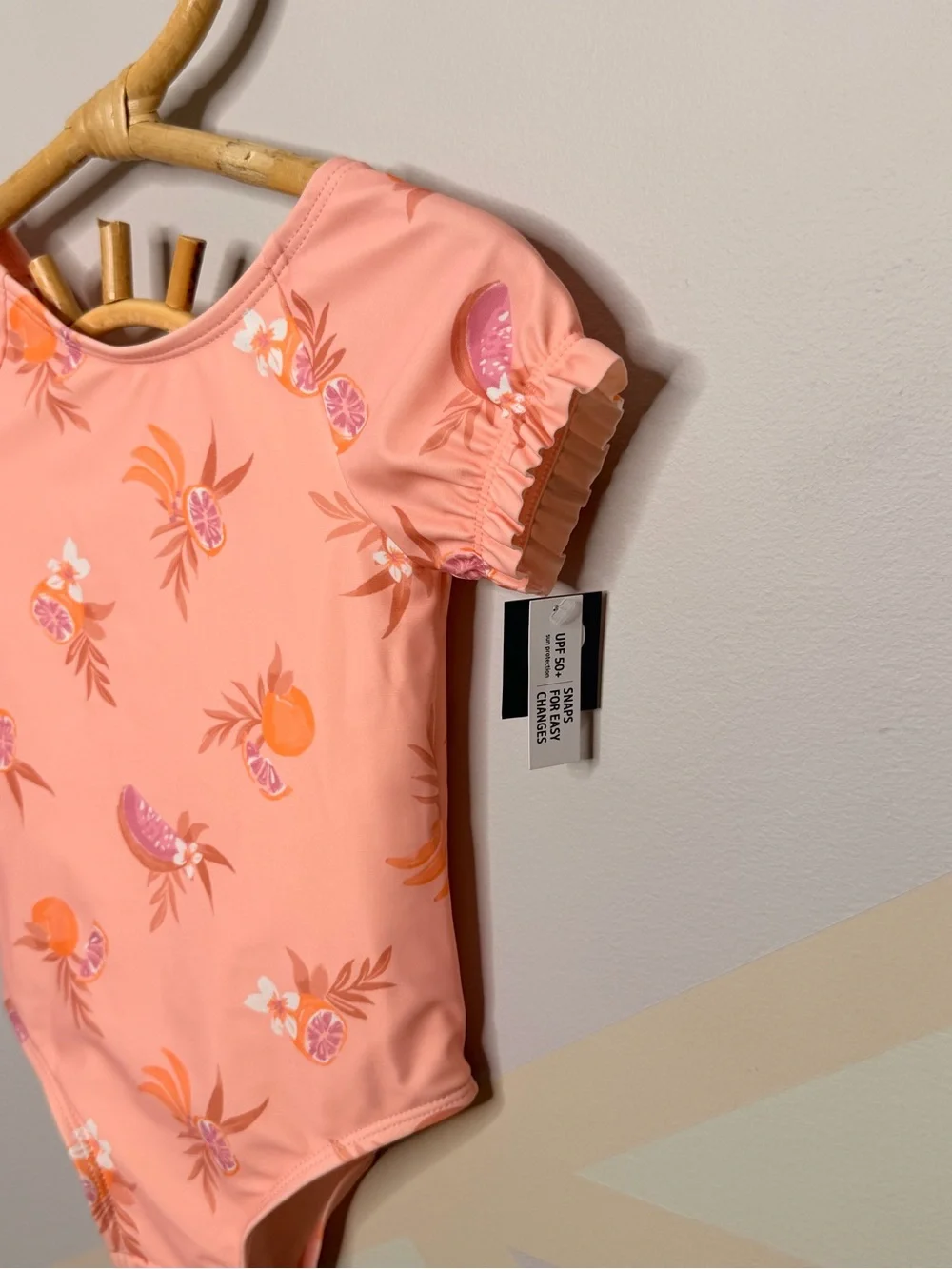 OshKosh B'gosh Peach Toddler Floral Romper